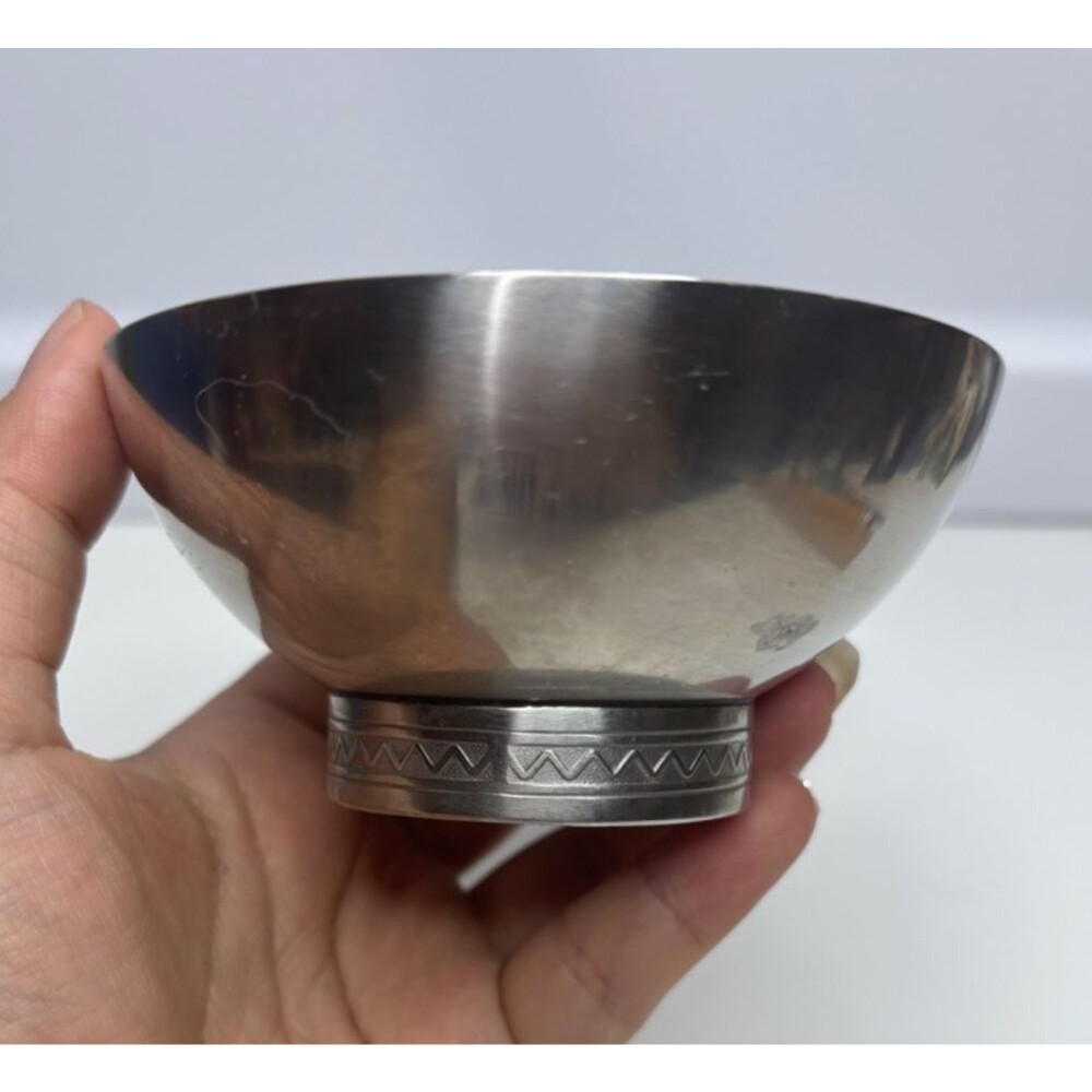 Vintage Bowl Dish Footed Candy Dish Decorative Gense Stainless Steel Sweden